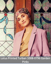 Load image into Gallery viewer, Lotus Printed Turban 1008 by Christine