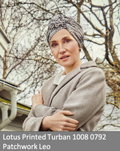 Load image into Gallery viewer, Lotus Printed Turban 1008 by Christine