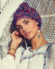 Load image into Gallery viewer, Sapphire Boho Printed Turban Set 3008 by Christine